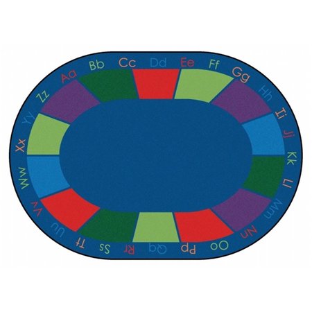 CARPETS FOR KIDS Colorful Places Seating 8.25 ft. x 11.67 ft. Oval Rug 8616